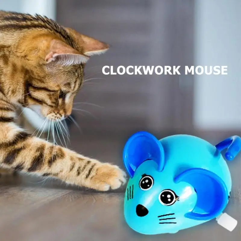 Мультфильм обмотки мышь скрипучий пластик Жевательная звучащая Pet игрушка-тизер для кошек