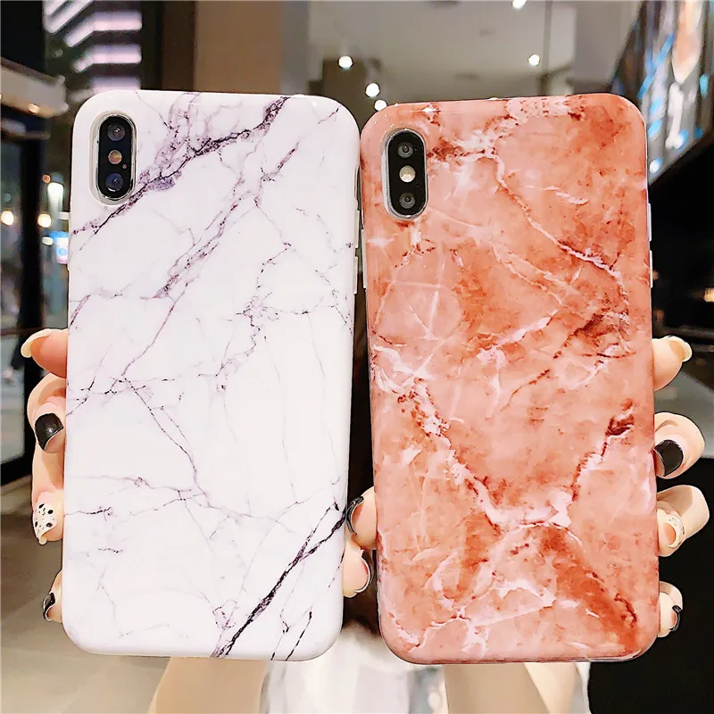 

Marble Phone Case For iphone X XS Max case Leaves Soft TPU Silicon Cover For iphone XS XR iphone 8 7 6 6S Plus Case Fundas Capa