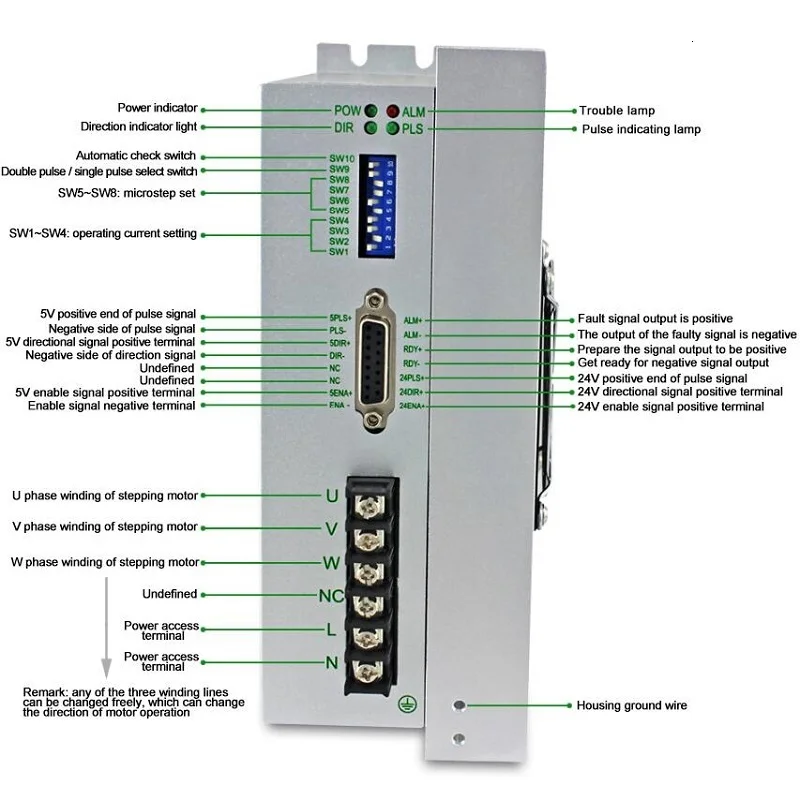 Трехфазный шаговый двигатель lichuan 110/130 LC3722HTC AC 220V Максимальный ток 7A