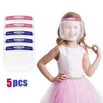 

children Outdoor Transparent Full Face Shields Mask Sunscreen Windproof Face Shields Cover Mask With Elastic Band Reuse Unisex