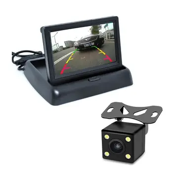 

4.3inch Folding Car Monitor with 4 LED Light Car Rear View Backup Reverse Camera