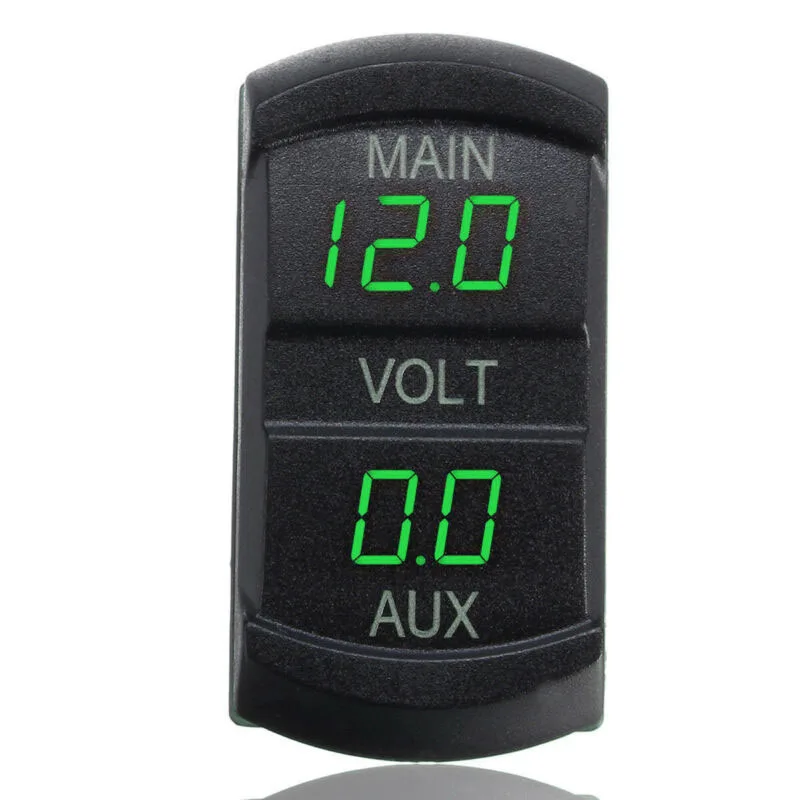 

Dual Voltmeter Voltage Battery Monitor LED Display Indicator 12V-24V Car Boat