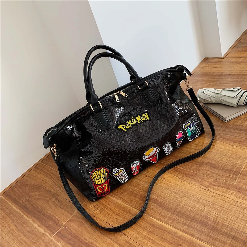 Brand Travel Bags WaterProof Large Capacity Hand Luggage Traveling Bag Fashion sequin Women Weekend Travel Duffle Bag