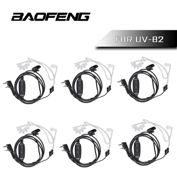

6pcs Baofeng Two Way Radio Original Accessories Dual PTT UV-82 Covert Air Acoustic Tube Earpiece for BaoFeng UV-82 Walkie Talkie