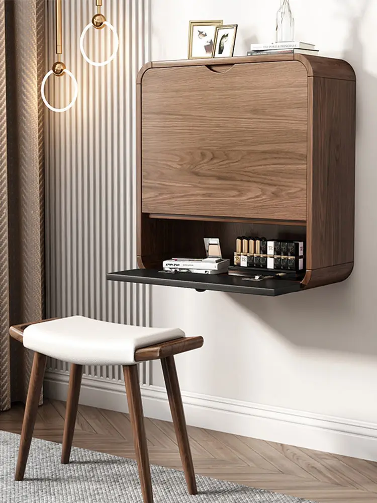 

Туалетный столик TT в стиле эркера для спальни, современный минималистичный многофункциональный настенный столик для хранения макияжа в маленькой квартире