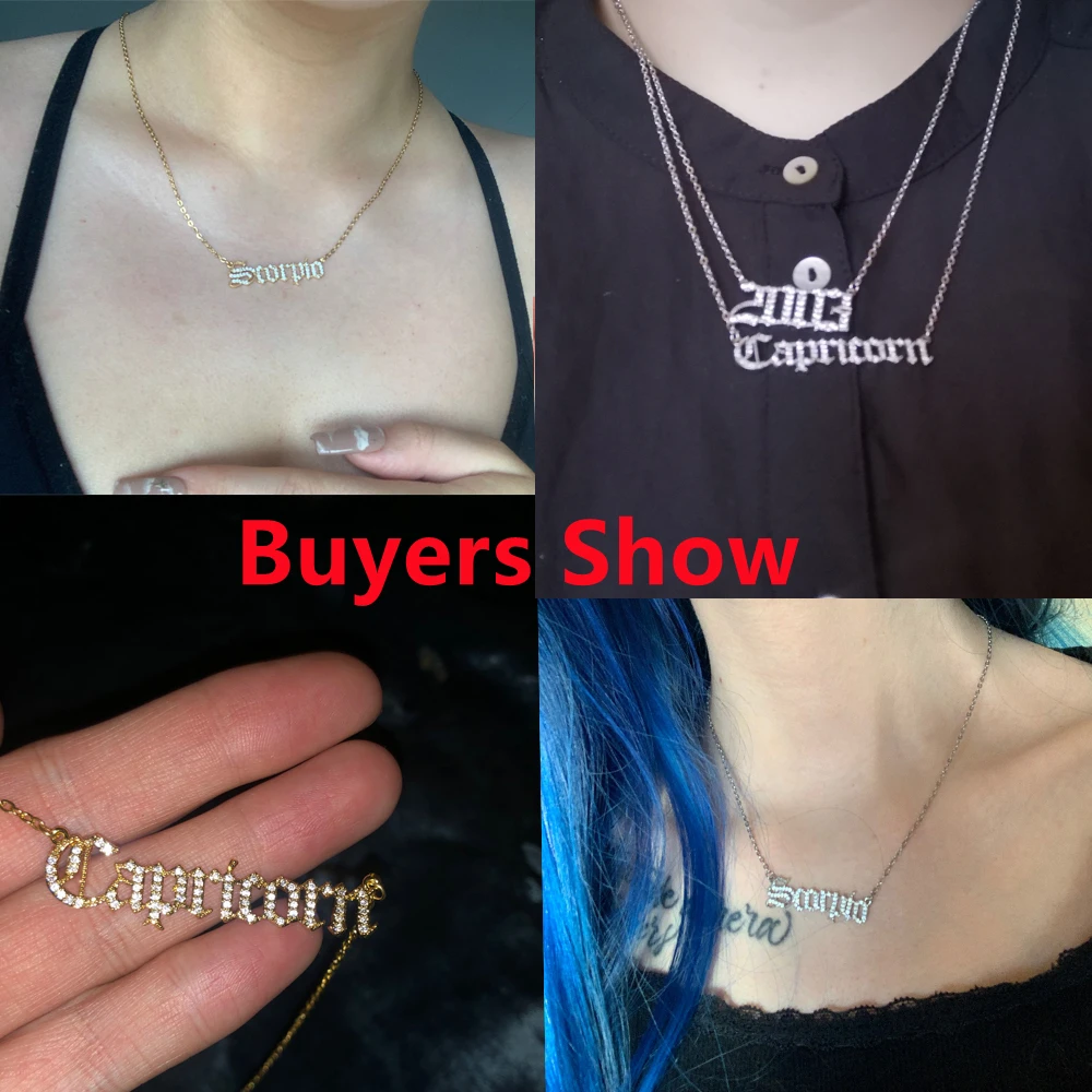 Zircon Zodiac Necklace For Women 12 