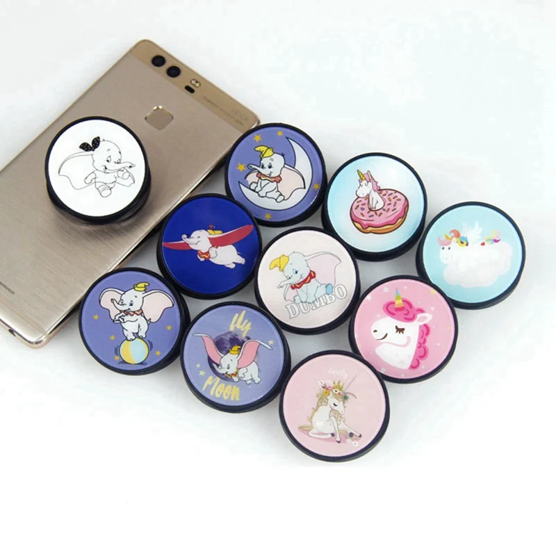 

Cute Cartoon Pony Unicorn Round Universal Expanding Stand And Grip Finger Ring Holder Mobile Phone Folding Bracket For All Phone