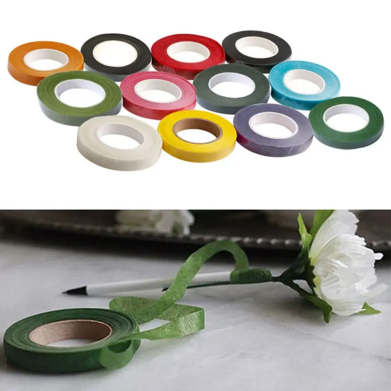 

Floral Stem Wrap Florist Artificial Flower Metallic Tape Wire Corsage Craft Art