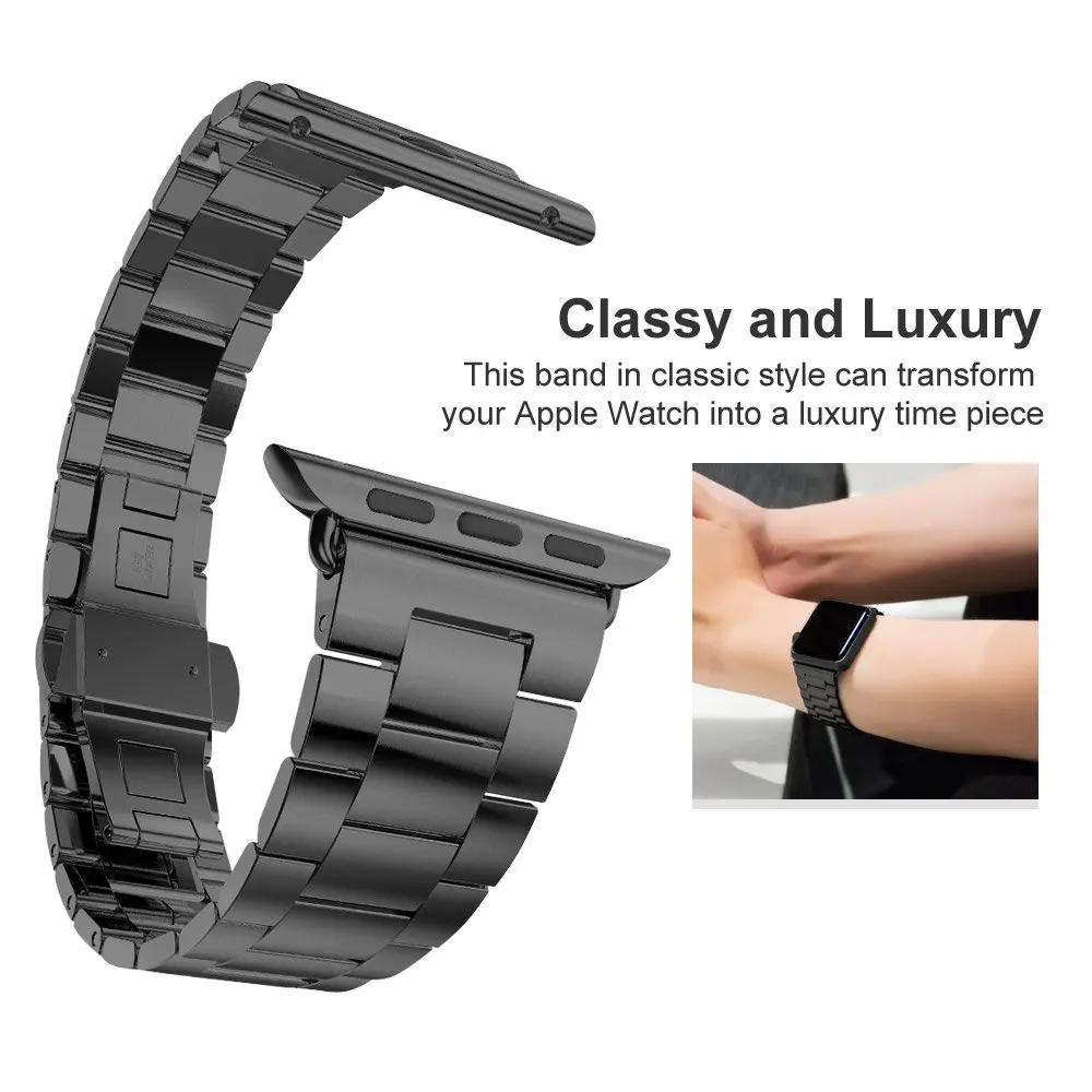 Чехол + ремешок из нержавеющей стали для Apple Watch 6 5 4 3 2 1 38 мм 42 браслет apple watch Series SE 44