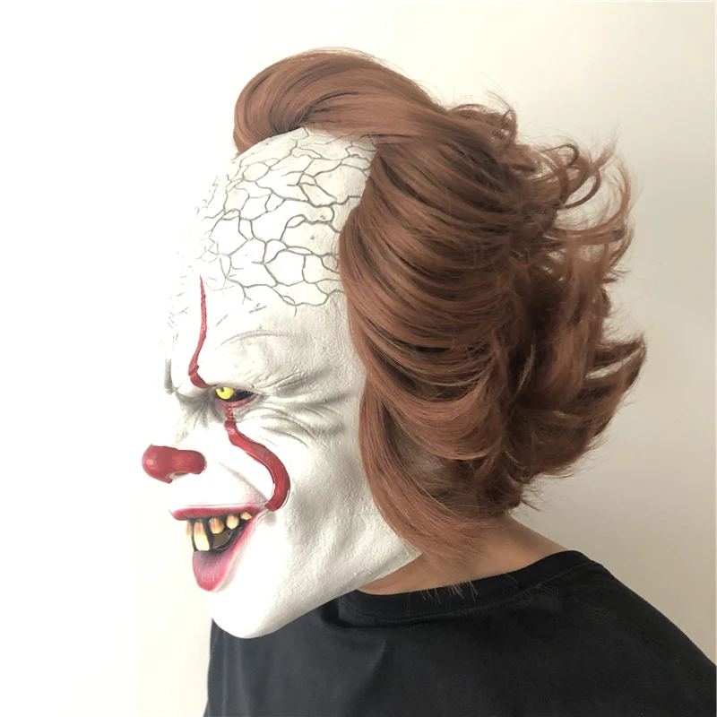 Стивен Кинг это маска пеннивайз Косплей Костюм страшный костюм Джокера для мужчин и женщин Необычные Вечерние Костюмы Клоуна на Хэллоуин