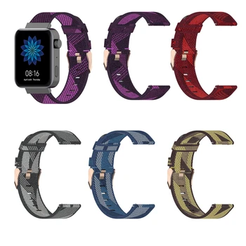 

Replacement Watchband 18mm Woven Nylon Watch Strap for Xiaomi MI Watch for Garmin Vivomove3S /4S for Fossil for LG Watch Style