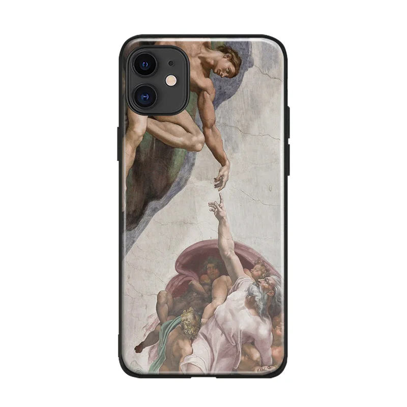 Чехол из мягкого силикона для iPhone SE 6 6s 7 8 Plus X XR XS 11 Pro MAX микеланжело арт френко