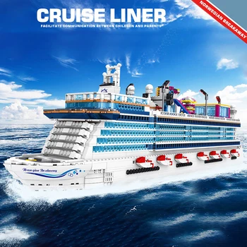 

Yeshin Cruise Boat Ship City Model Building Kits 3D Blocks Educational Figures Diy Toys Hobbies for Children Bricks