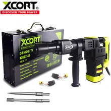 Xcort 1900w demolição jack multifuncional martelo rotativo à terra quebrando concreto ferramenta martelo elétrico furadeira de impacto