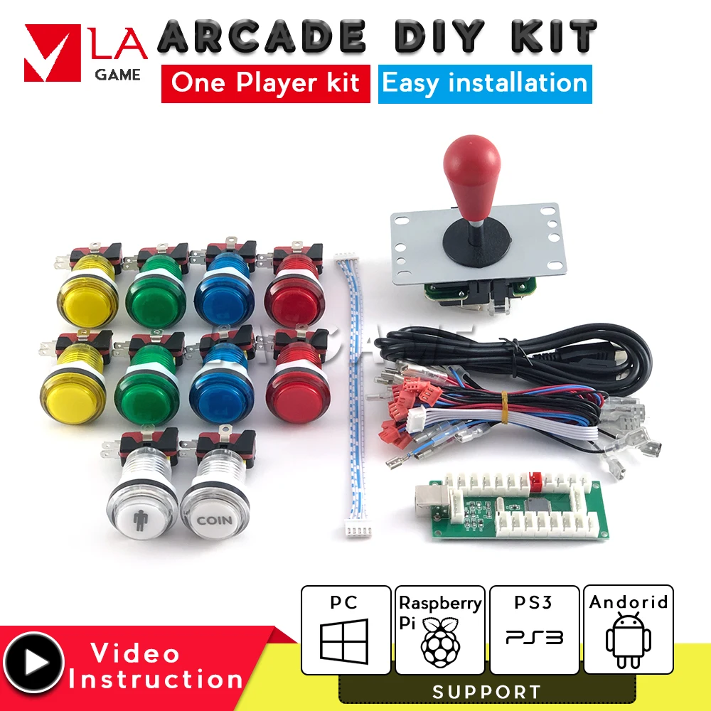 1 игровой аркадный шкаф diykit комплект с нулевой задержкой кодировщик 8 каналов