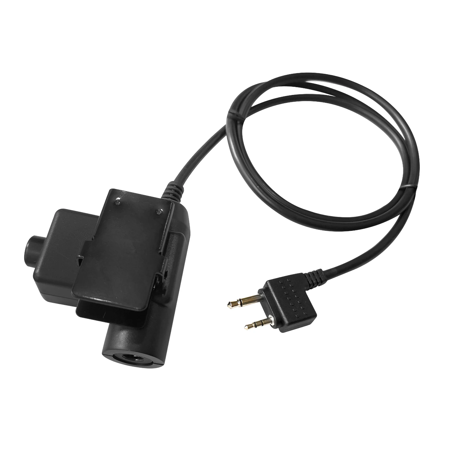 RISENKE-U94 PTT Radio Adapter Connector, Push to Talk for Midlan Walkie Talkie Earpiece, 2 Pin