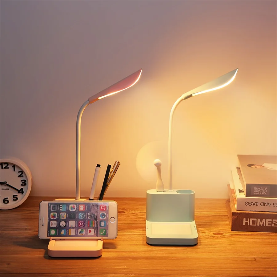  Touch Dimmable LED Desk Lamp USB Rechargeable Adjustment Message Table Light for Children Kids Read - 4000090610924