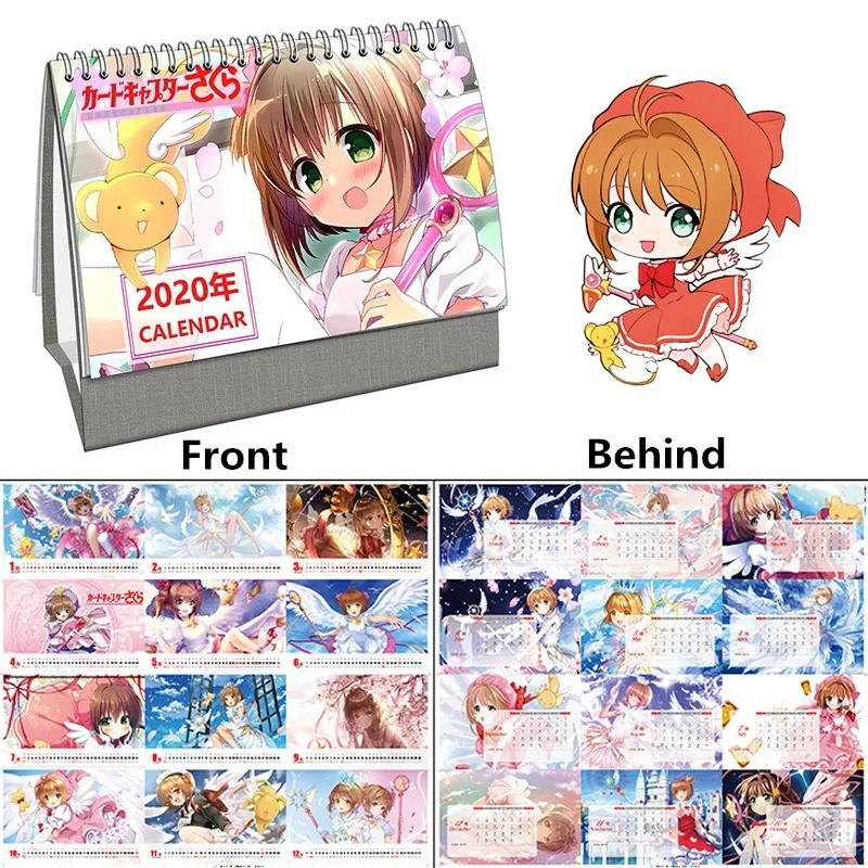 Настольный календарь Sakura Kinomoto с персонажами из мультфильмов на год,01~,12