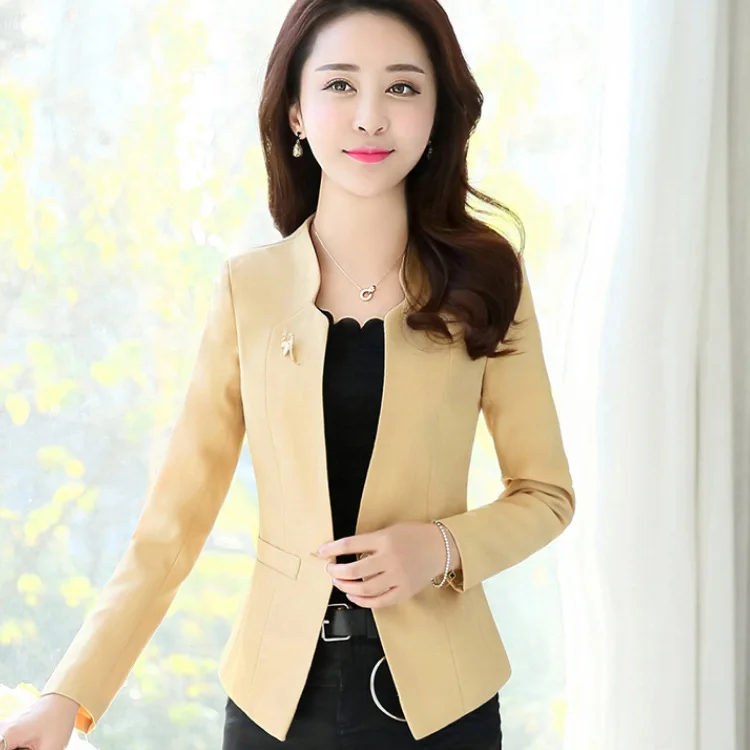 

2019 Spring And Autumn New Style Fashion Casual One-Button Small Suit Coat WOMEN'S Dress Short Suit Short Coat