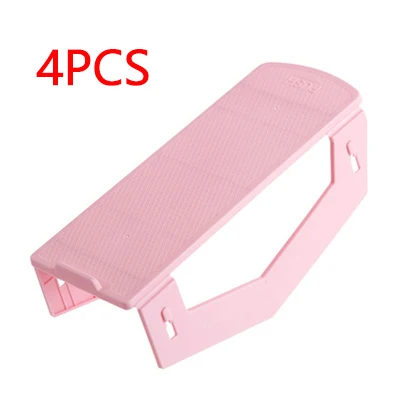 4pc pink Стойка для обуви Съемный органайзер для обуви шкаф стенд стеллаж для хранения обуви компактный шкаф держатель для обуви - Цвет: 4pc pink