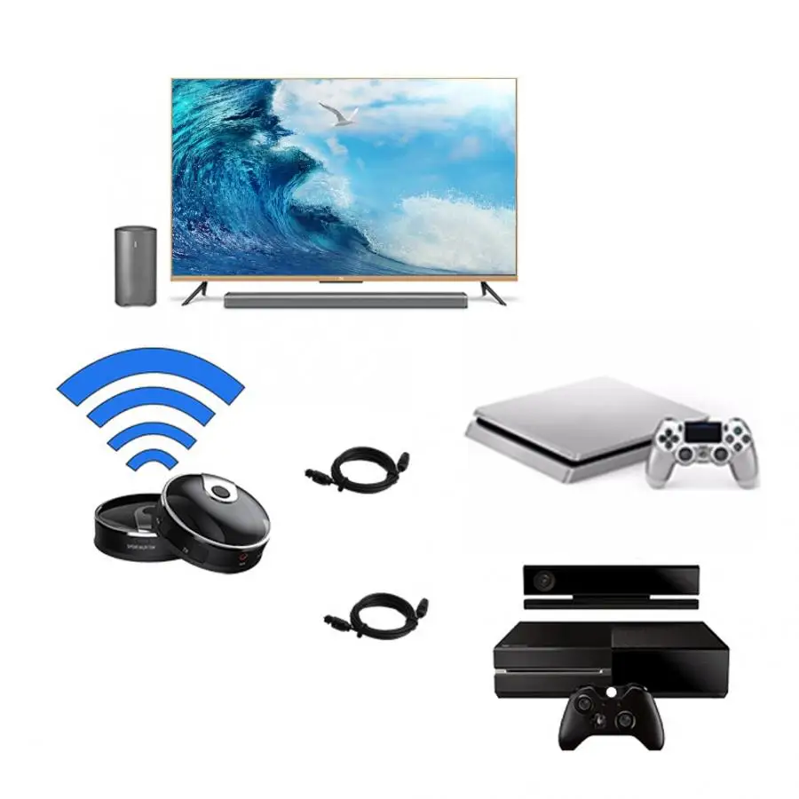 CSR8670 5,0 Bluetooth передатчик аудио адаптер TX12 двойной оптическое волокно для xbox