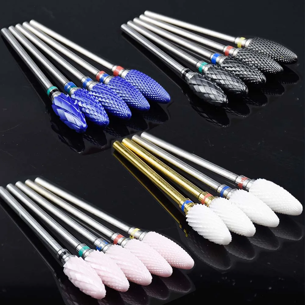 

TIMISTORY 20 Type Ceramic Nail Drill Bit 3/32" Nail Milling Cutter Manicure Pedicure Drill Machine & Accessory Nail Tools 2019