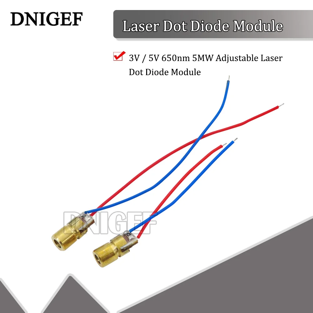 

50 шт. 3 В/5 В 650 нм 5 мВт регулируемая лазерная указка