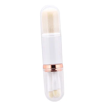 

4-in-1 Mini Portable Makeup Blusher Loose Powder Eyeliner Eye Shader Brush Set