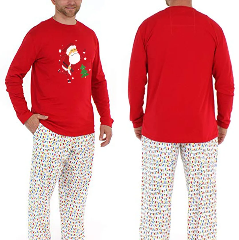 Семейные рождественские пижамные комплекты; Одинаковая одежда для сна для папы, мамы и детей; наряды; рождественские пижамы; семейная домашняя одежда