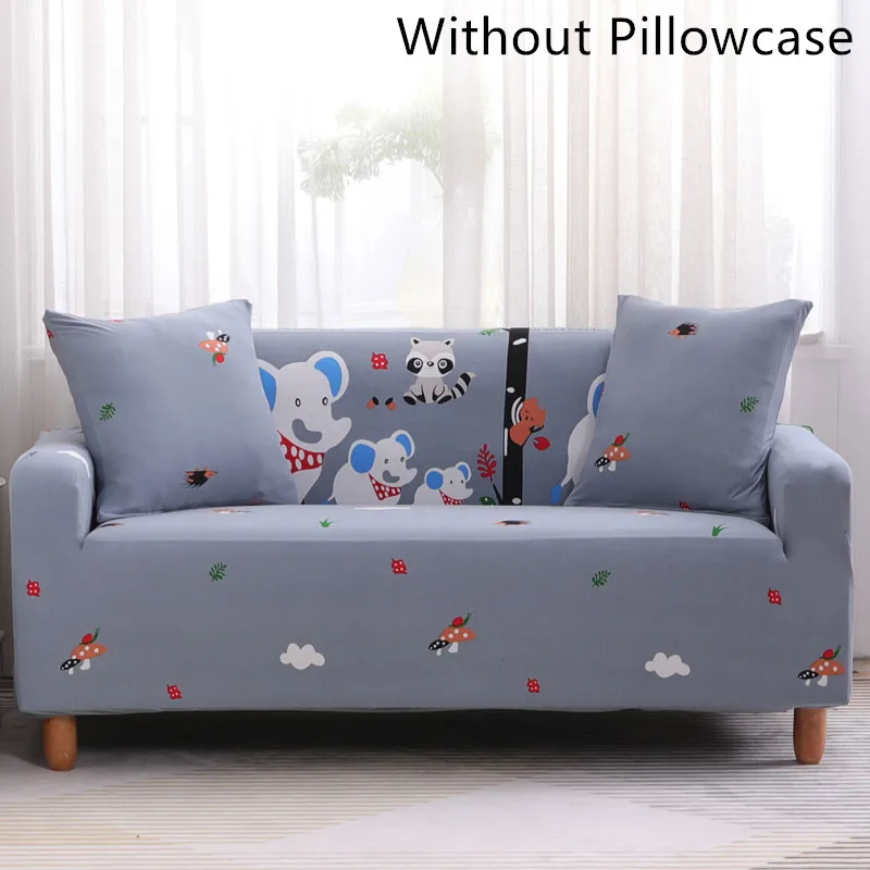Sofa Cover Color 11 Универсальный чехол для дивана, эластичный чехол, сплошной цвет, цветочный принт, узорчатый диван, чехол для дивана, набор, 1, 2, 3, 4 местный - Цвет: Sofa Cover Color 11