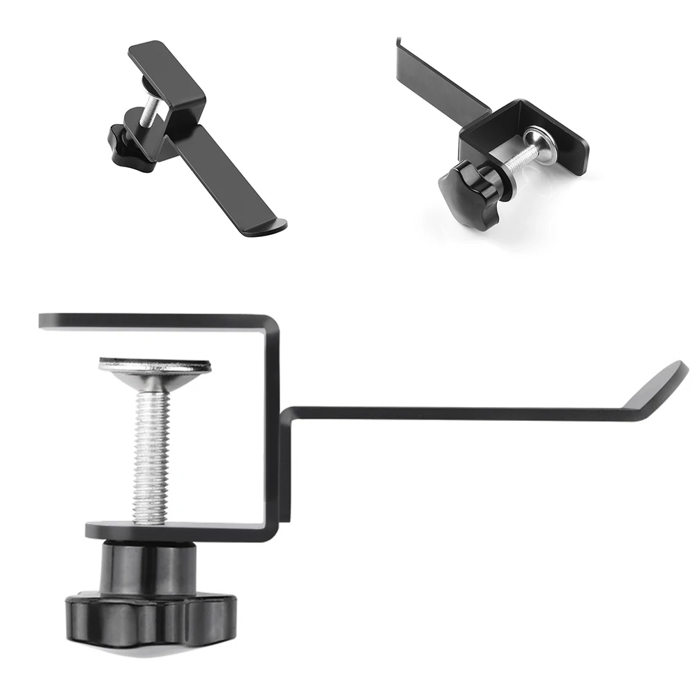Full Metal Adjustable Store Cables Silicone Pad Wide Use Organizer Home Use Headset Holder Space Saving Desk Clamp On Hanger