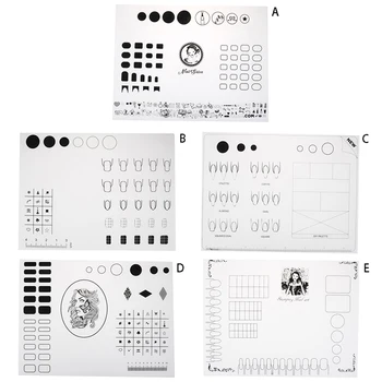 

1 Sheet Silicone Stamping Mat Foldable Washable Pad Nail Art Tool For Manicure 5 Styles For Choose 40.5cm*30.5cm