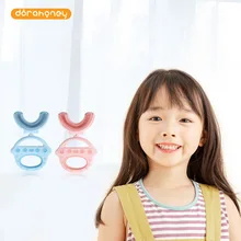Brosse à dents en Silicone souple pour bébé, soins buccaux pour enfants, brosse de nettoyage, anneaux en forme de U, articles pour nouveau né, 2 6 ans 