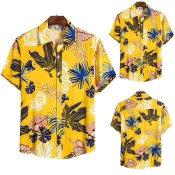 

Shirt Will Code Hawaii Shirt Tropic Botany Printing Beach Loose Will Code Cs135