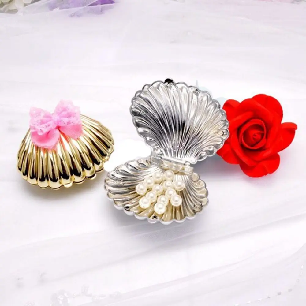 New Design 1 Piece Lovely Shell Shape Plastic Candy Box Jewelry Box Wedding Daily Pearl Box 1