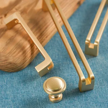 

Gold zinc alloy modern minimalist door handle drawer handle