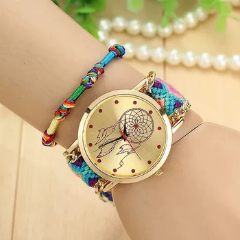 

Handmade Ladies Vintage Quartz Watch Dreamcatcher Friendship Watches Bracelet For Ladies Reloj Mujer zegarek damski