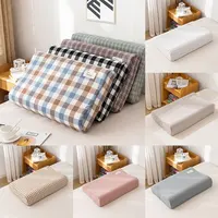 Cotton Latex Pillowcase Bedroom Sleeping Memory Foam Latex Pillows Case Neck Healthcare Pillow Covers Fashion 1