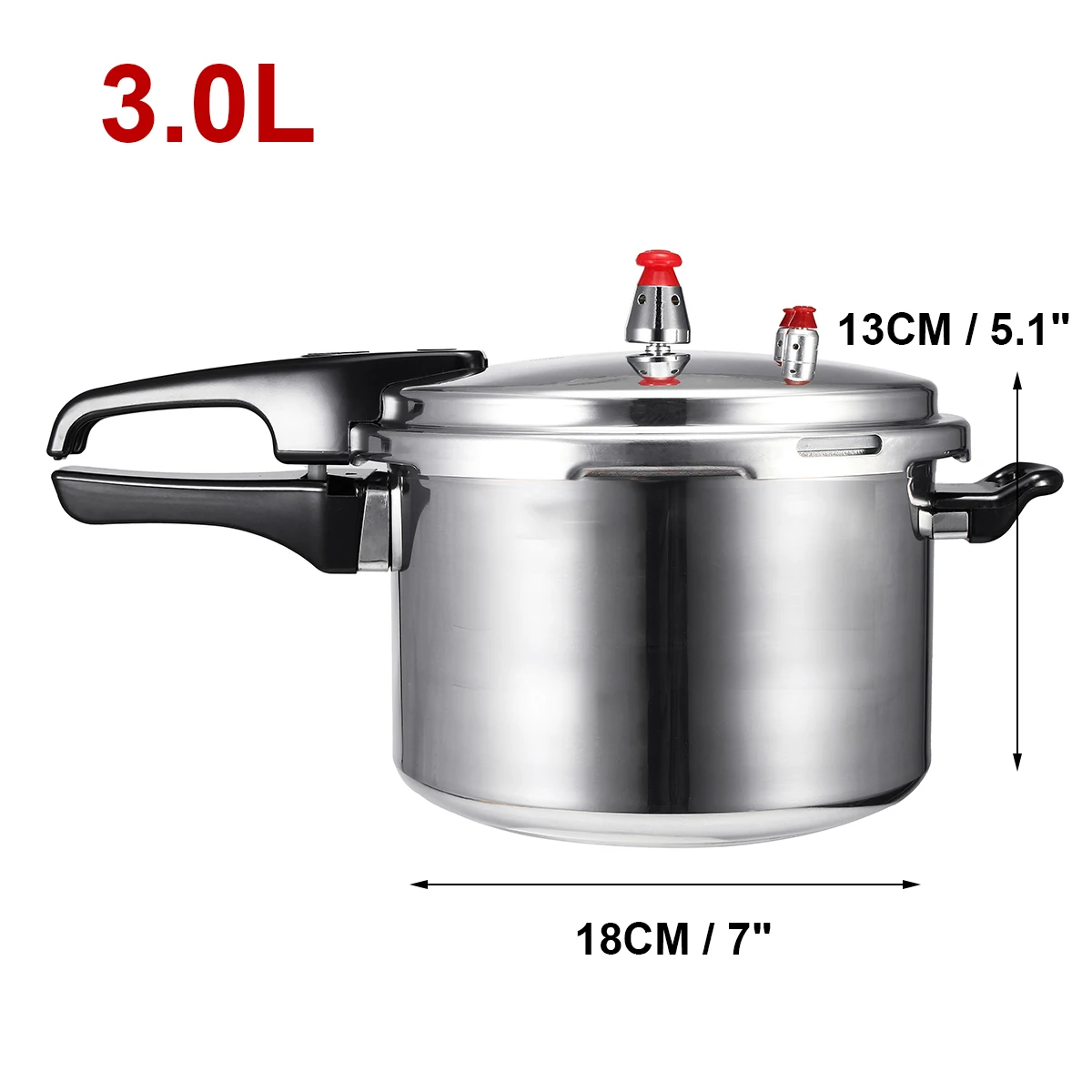 18CM 18 см/20 см/22 см 304 нержавеющая сталь Нижняя кухонная скороварка электрическая плита газовая плита безопасная энергосберегающая кухонная утварь - Color: 18CM