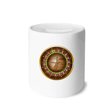 

Realistic Casino Turntable Illustration Money Box Saving Banks Ceramic Coin Case Kids Adults
