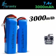 Обновленная аккумуляторная батарея Lipo 3000mAh 7,4 V для передатчика Frsky Taranis X9D Plus 2S 7,4 V Lipo аксессуары для игрушек 2 шт