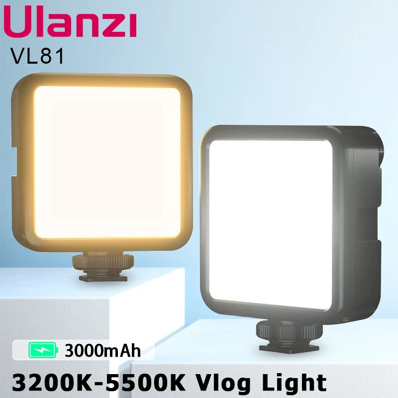 Led-Video-Light Camera Smartphone Ulanzi Vijim VL81 Rechargable Dimmable Mini Vlog SLR