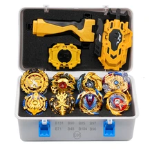 Золотой Takara Tomy Beyblade Burst пусковая установка Bayblade Burst Arean набор коробка лезвие игрушки детский металлический сплав Bey Blades Bables подарок