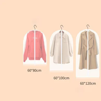 

3 Size Cloth Dustproof Cover with Zipper Garment Organizer Suit Dress Jacket Clothes Protector Pouch Travel Storage Bag