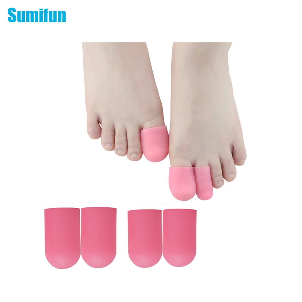 Sumifun 4 шт. розовые гелевые Блистеры для удаления пятен ног защита пальцев