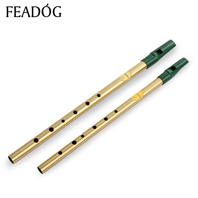 Feadog-C-D-Key-Irish-Whistle-Flute-Tin-Whistle-6-Holes-Clarinet-Flute-Nickel-Plated-Flauta