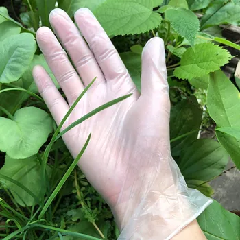 

100pcs Plastic Disposable Gloves Restaurant Home Service Catering Hygiene Dishwashing/Kitchen/Medical /Garden Gloves