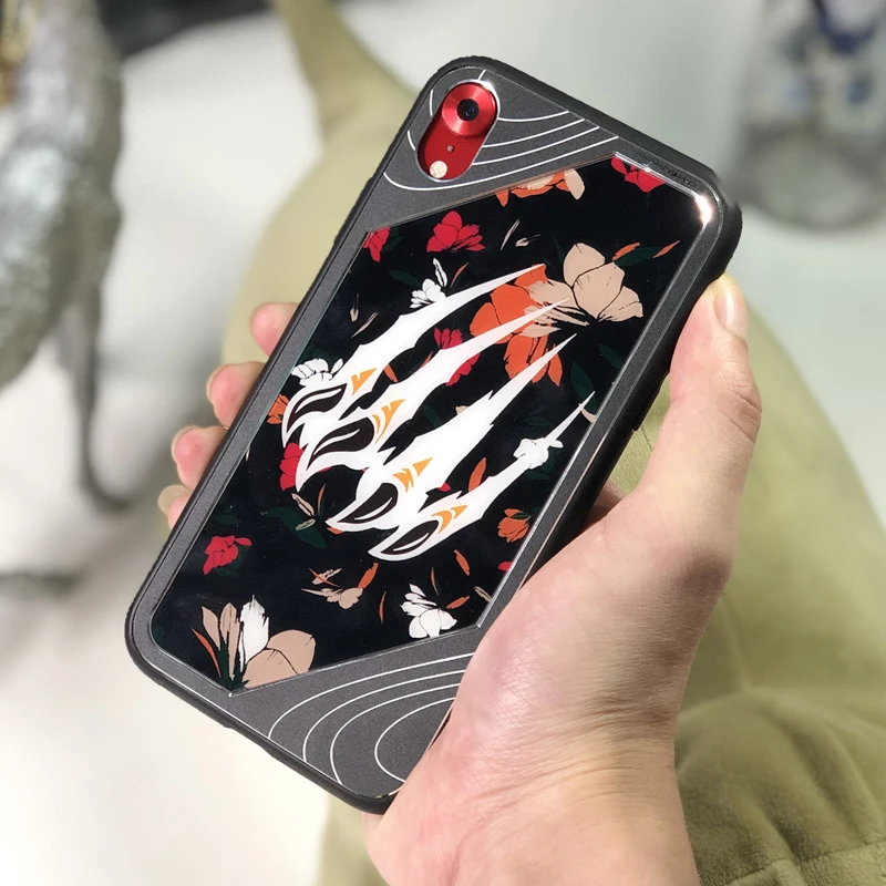 Титановый чехол из закаленного стекла для iPhone X Xs XR XsMax, защитный чехол Fundas