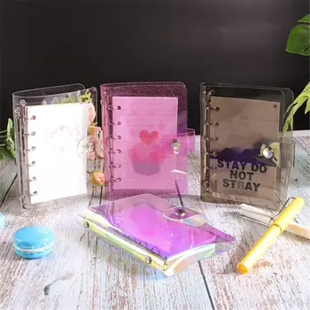 

A7 A6 A5 Transparent laser Loose Leaf Binder Notebook Inner Core Cover Note Book Journal Planner Office Stationery Supplies