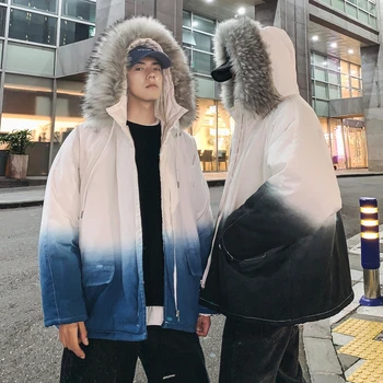 

Winter Parka Men Streetwear Ful Coat 2020 Thick Oversized Coat Mens Harajuku Fashoin Hooded Puffer Jacket Plus Size